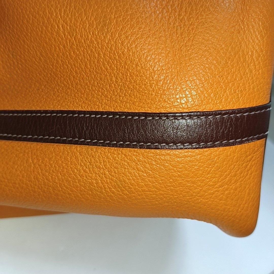 Hermes Picotin 18 Orange Brown Strap Clemence Taurillon Leather 2003 7