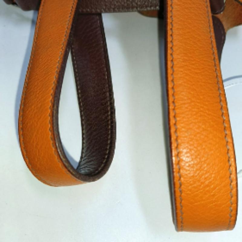Hermes Picotin 18 Orange Brown Strap Clemence Taurillon Leather 2003 For Sale 3