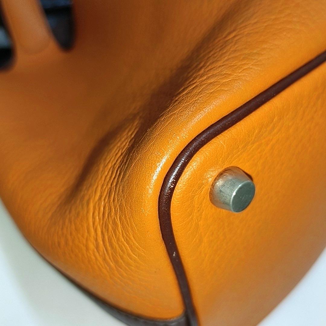Hermes Picotin 18 Orange Brown Strap Clemence Taurillon Leather 2003 3