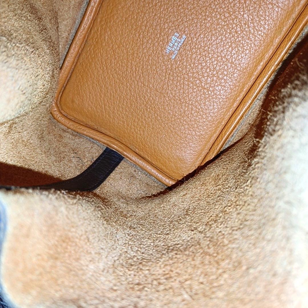 Hermes Picotin 18 Orange Brown Strap Clemence Taurillon Leather 2003 4