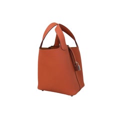 Terra Battue mit Palladiumbeschlägen von Hermès Picotin 18