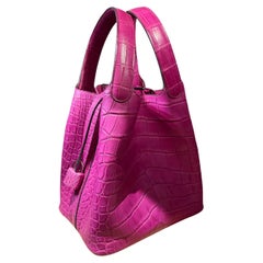 Hermes Picotin 18 Rose Scheherazade Matte Alligator