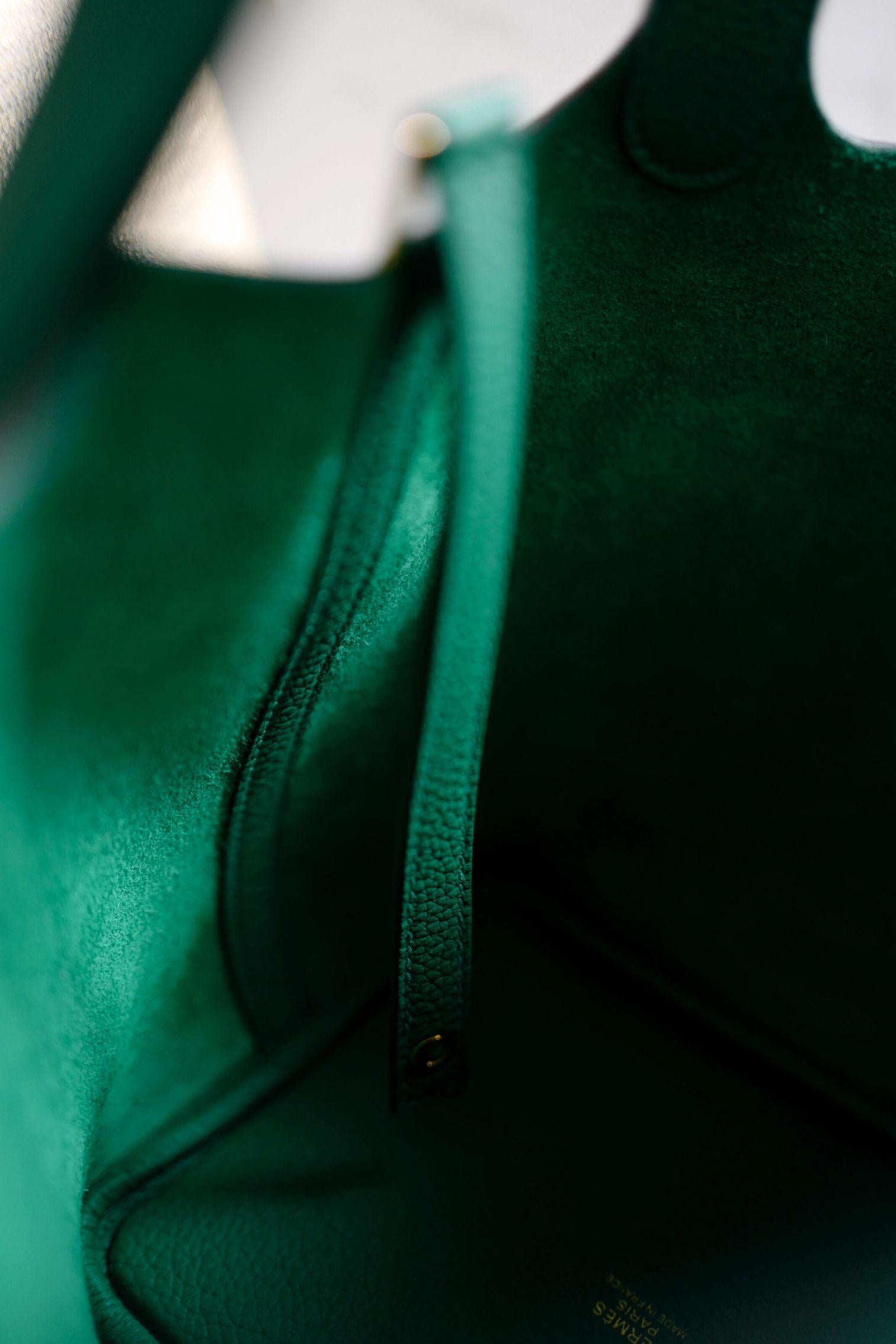 Hermes Picotin 18 Vert Jade with Gold Hardware U Stamp For Sale 9