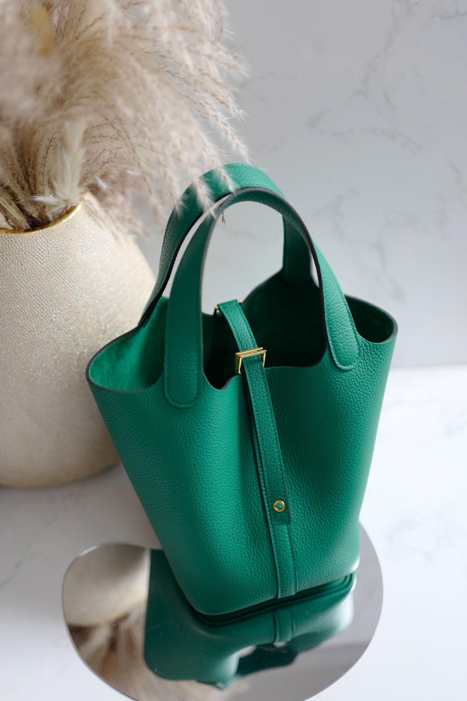 Hermes Picotin 18 Vert Jade with Gold Hardware U Stamp For Sale 13
