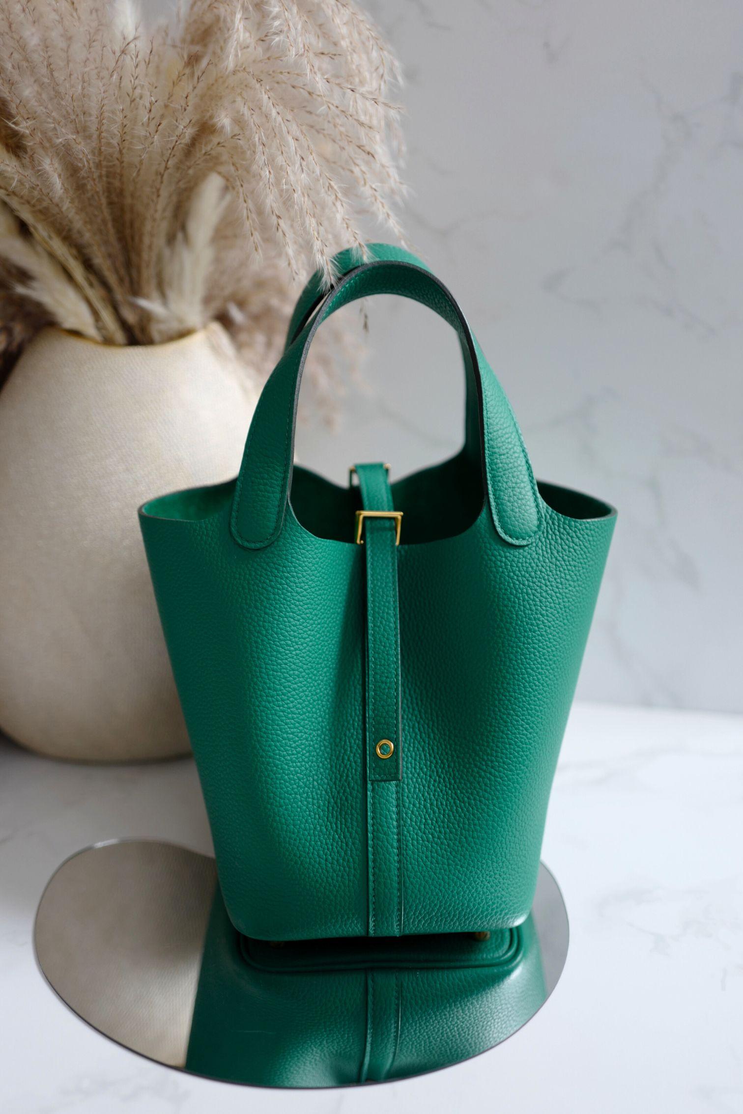 Hermes Picotin 18 Vert Jade with Gold Hardware U Stamp For Sale 14