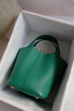 Hermes Picotin 18 Vert Jade with Gold Hardware U Stamp