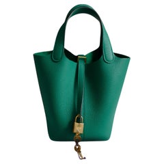 Hermes Picotin 18 Vert Jade with Gold Hardware U Stamp