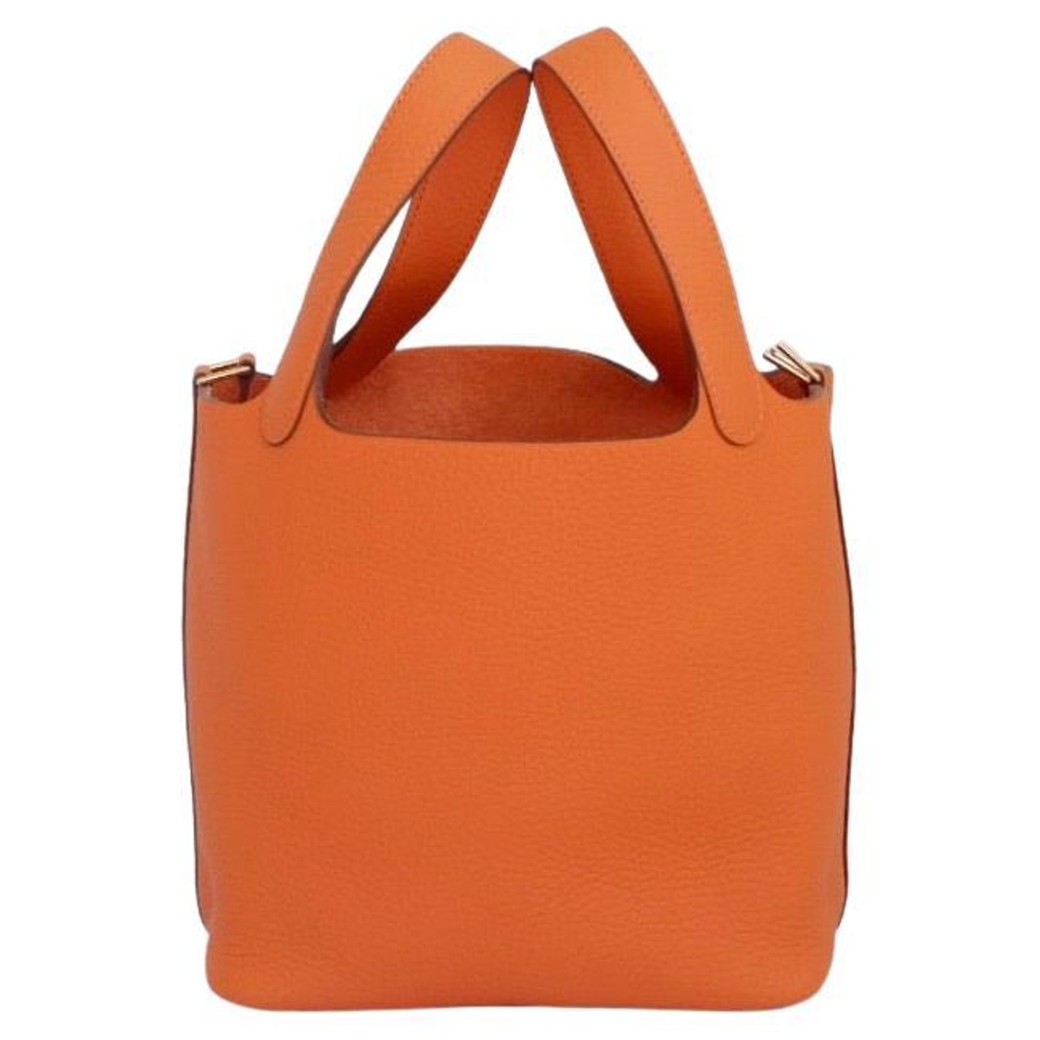 Hermes Cargo Picotin 18 Orange Toile PHW