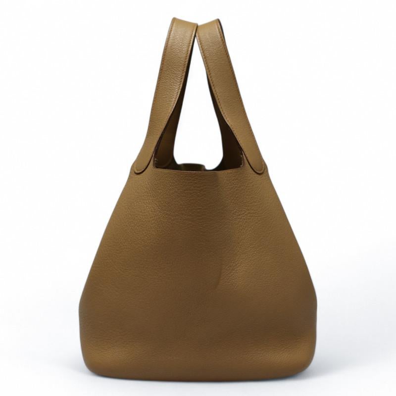 Brown Hermes Picotin 22 Gold Taurillon Leather For Sale
