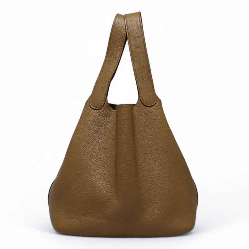 Women's or Men's Hermes Picotin 22 Gold Taurillon Leather For Sale