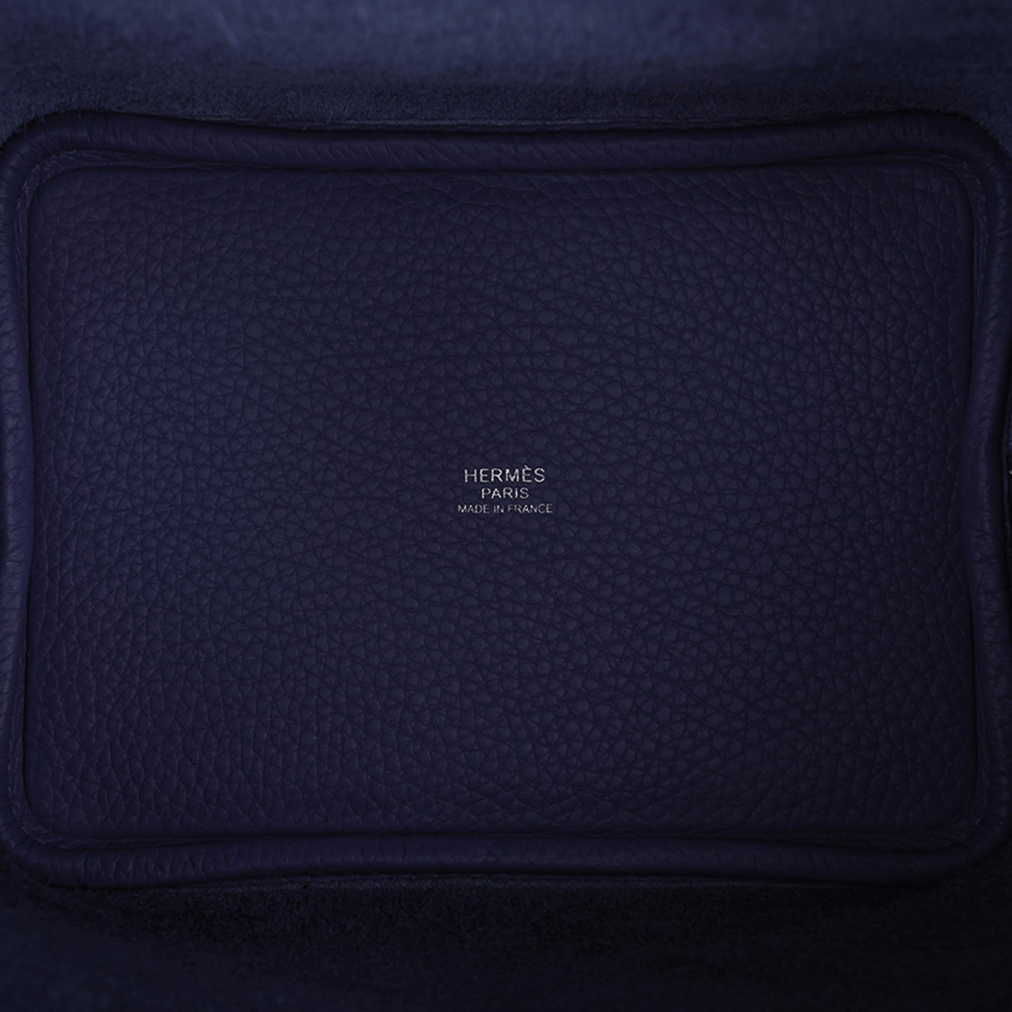 Hermes Picotin Eclat Lock 18 Borsa Bleu Saphir / Bleu Brighton Palladium Tote in vendita 3
