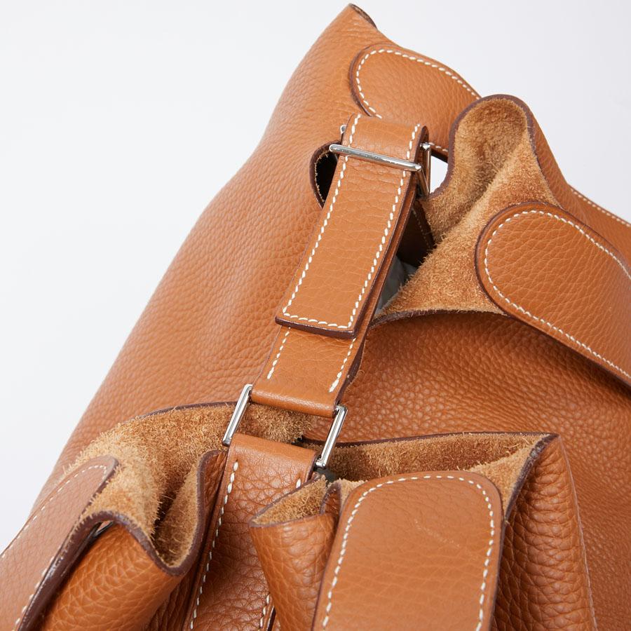 HERMES Picotin Gold Leather Bag 1