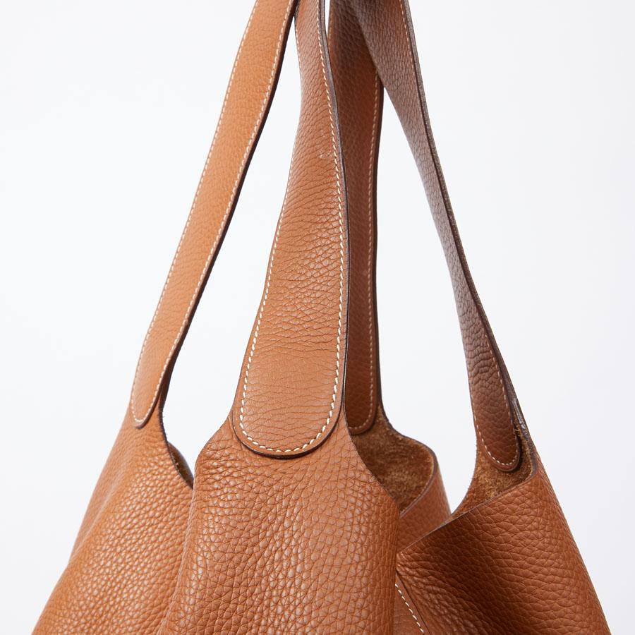 HERMES Picotin Gold Leather Bag 2