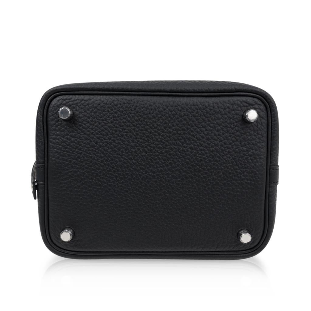 Hermès Picotin Lock 18 Tasche Schwarz Clemence mit Palladiumbeschlägen im Angebot 4