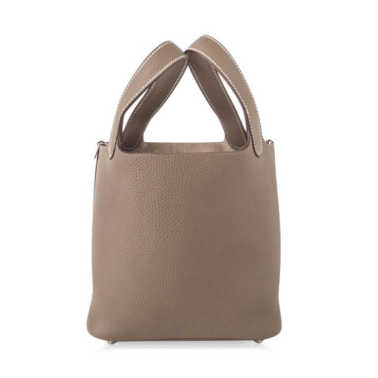 Hermes Picotin Lock 18 Eclat Bag Nata / Terre Battue Tote Clemence Pal –  Mightychic