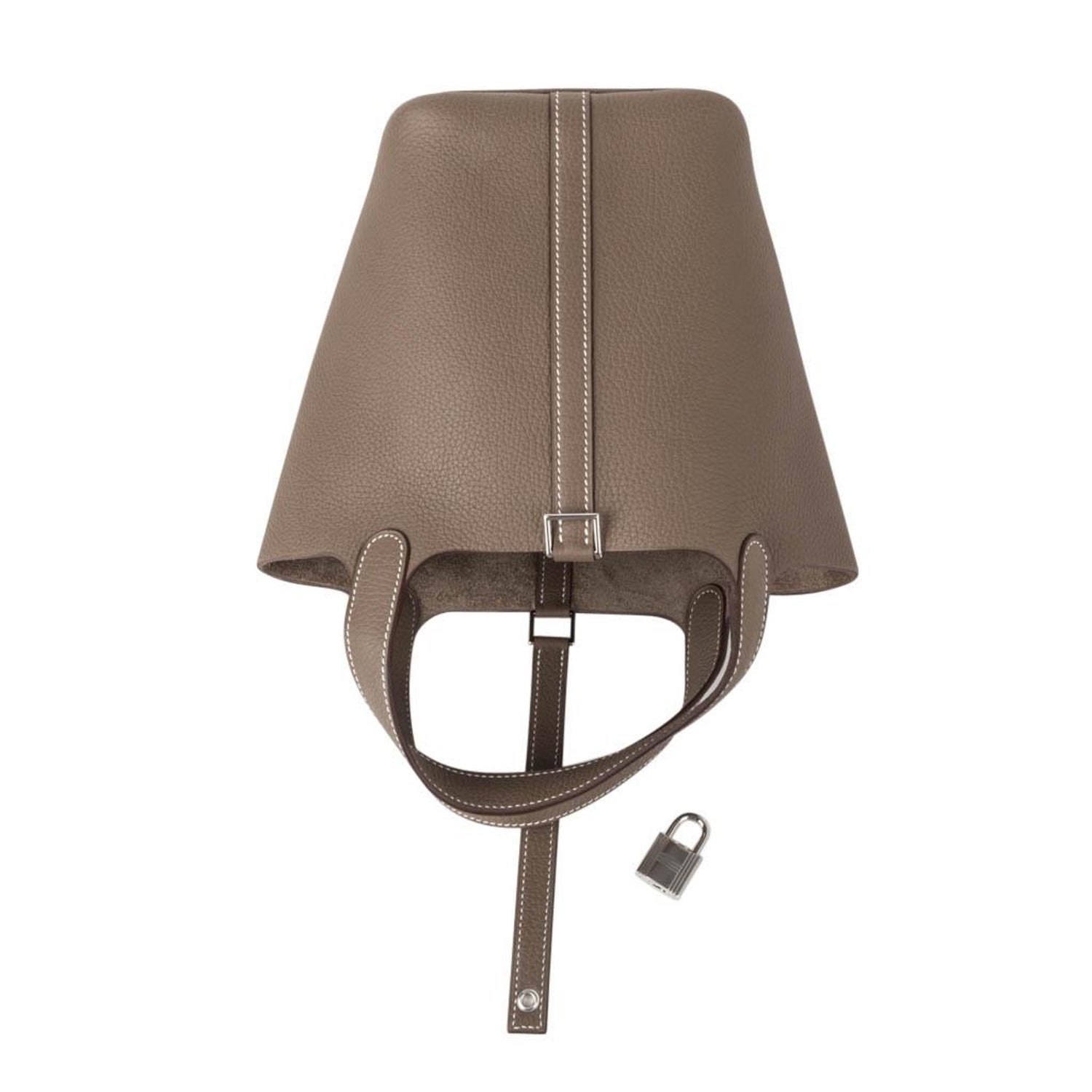 Hermes Picotin Lock 18 Bag Etoupe Clemence Tote Palladium Hardware New W Box For Sale At 1stdibs