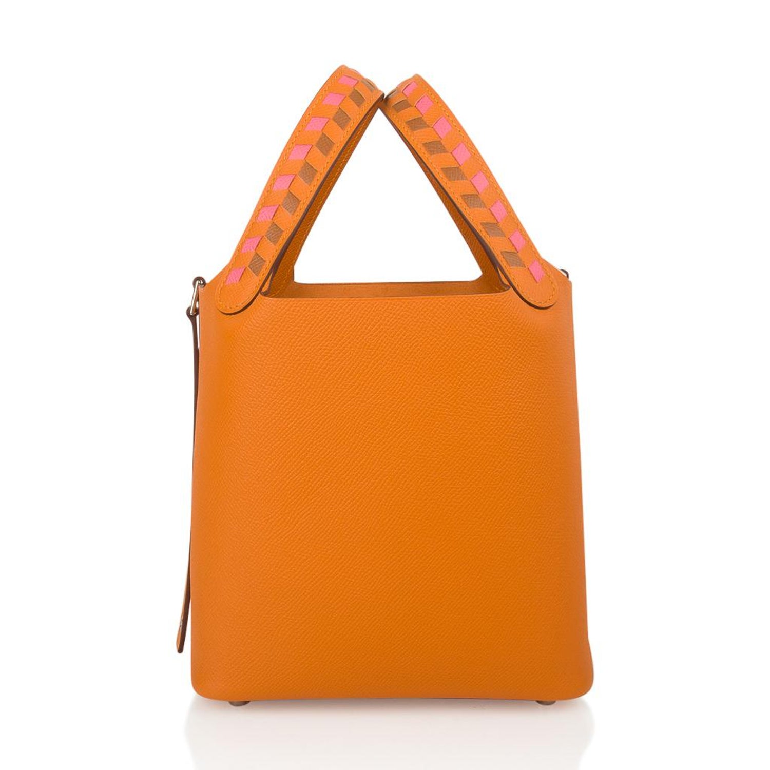 Hermes Picotin Lock 18 Bag Tressage Abricot Epsom Tote Palladium Hardware At 1stdibs