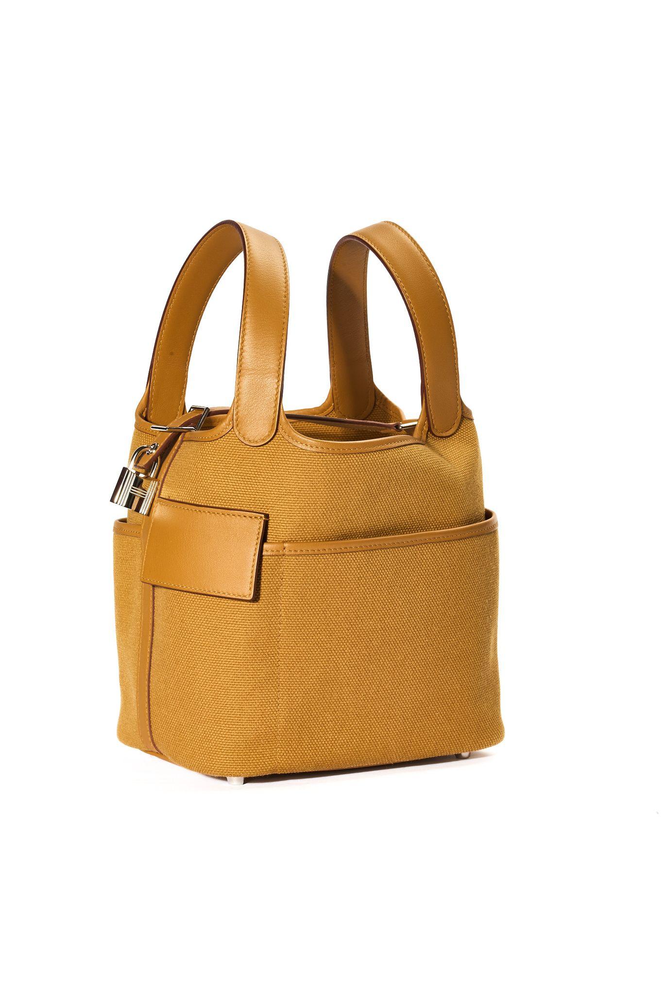 Hermès Picotin Lock 18 Cargo Toile Goeland Swift Sesame Excellent état - En vente à Torre Del Greco, IT
