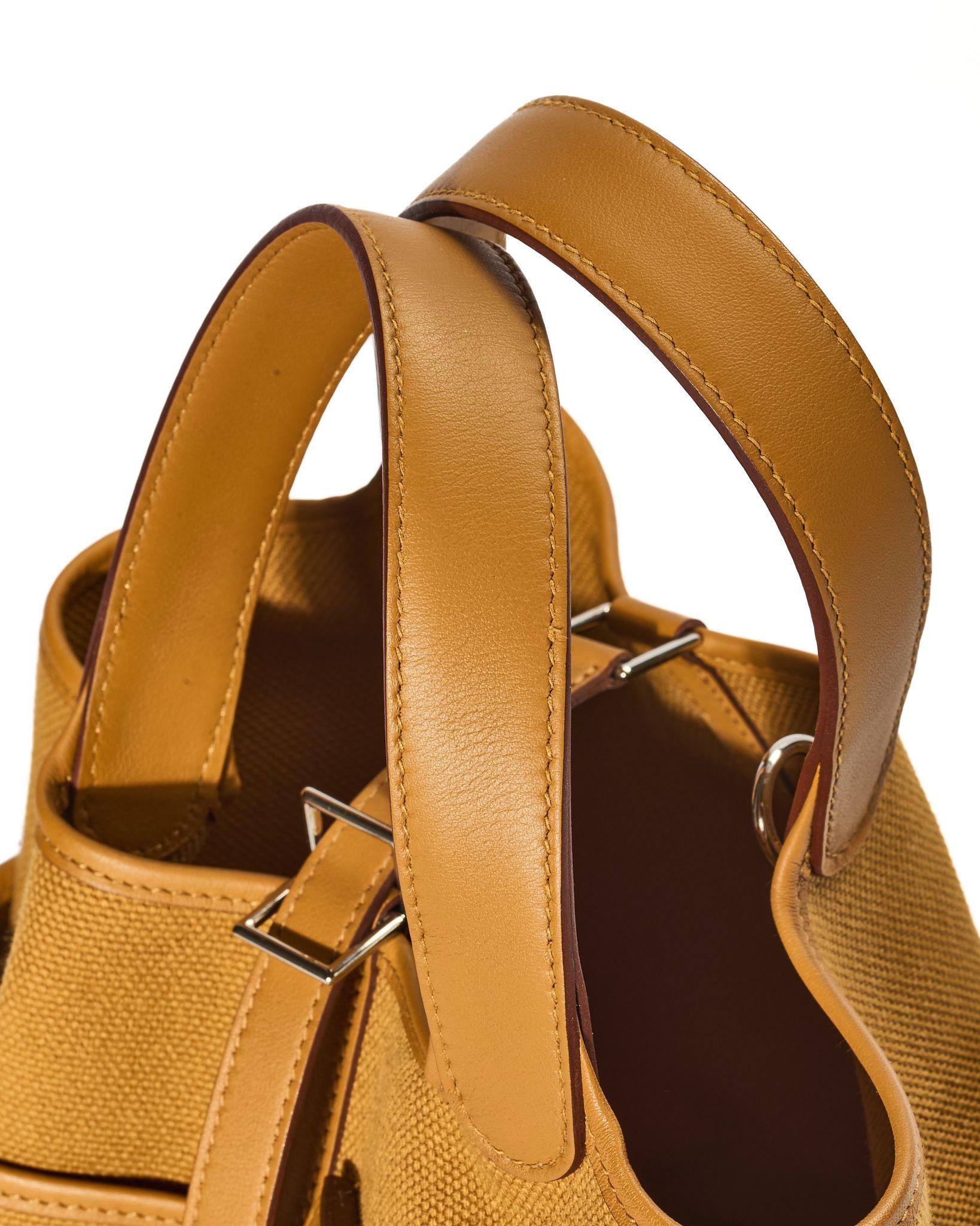 Hermès Picotin Lock 18 Cargo Toile Goeland Swift Sesame Pour femmes en vente