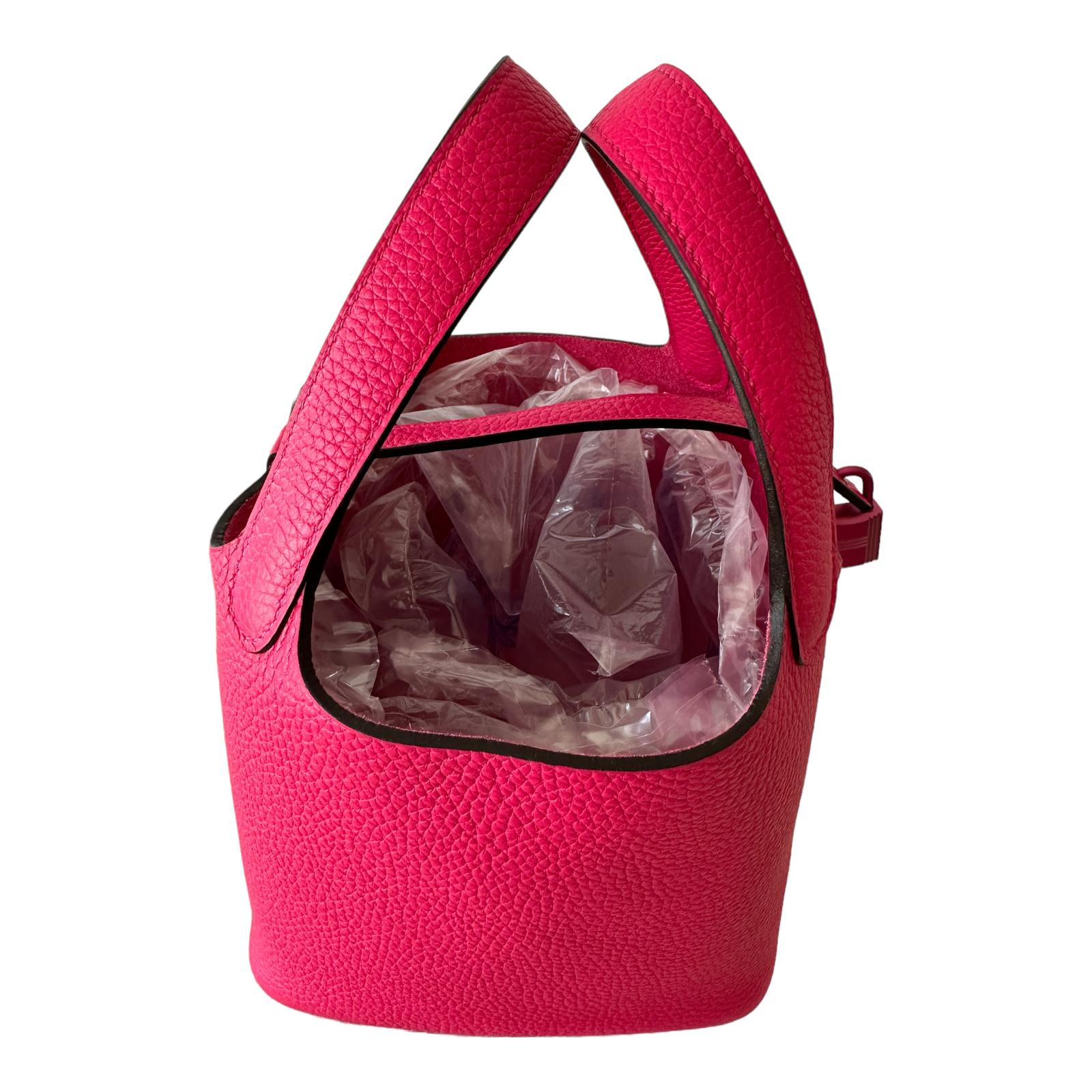 Hermes Picotin Lock 18 Monochrome Tasche Rose Mexico Rosa Neu 1