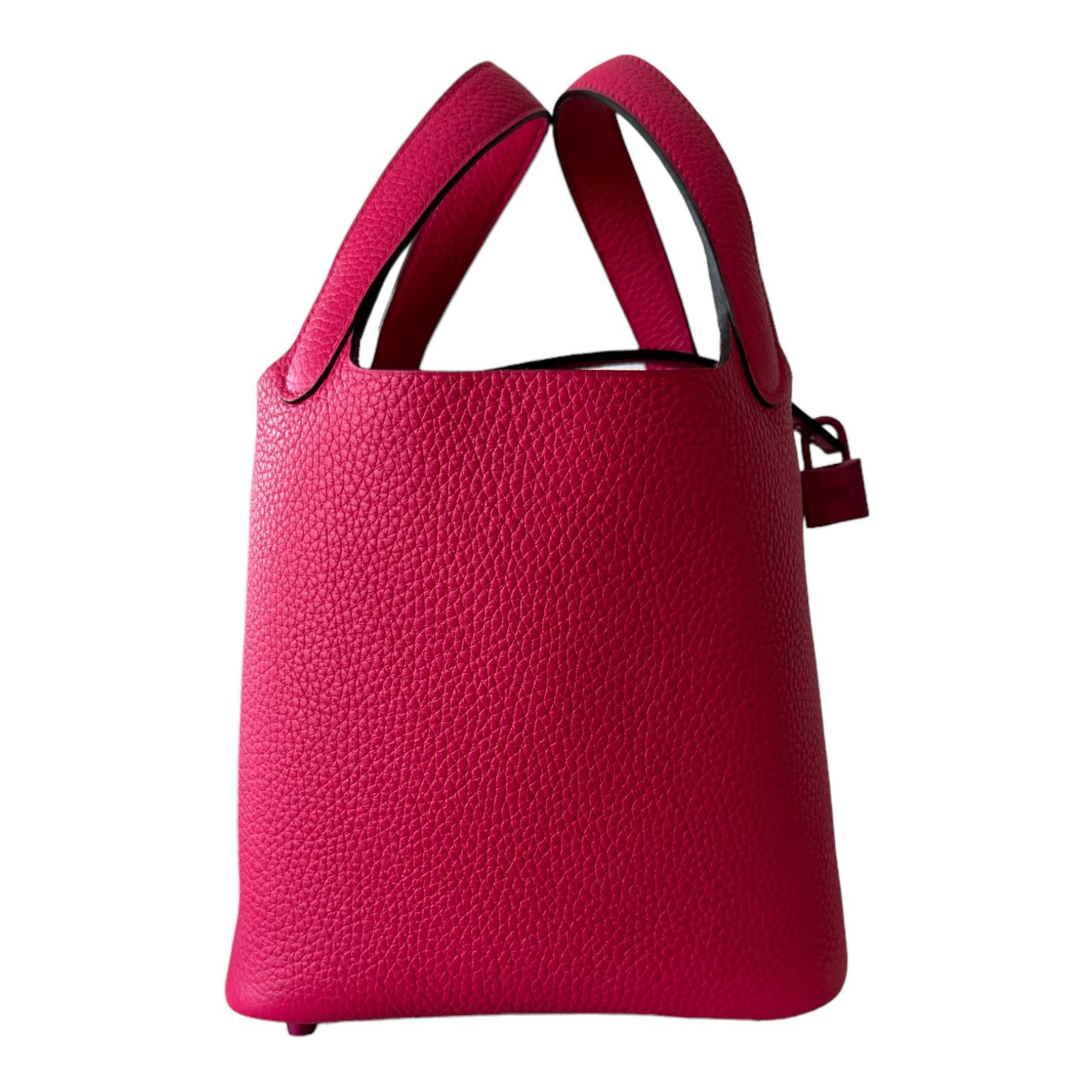 Hermes Picotin Lock 18 Monochrome Tasche Rose Mexico Rosa Neu 2
