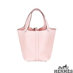 Hermès Picotin Lock 18 Rose Sakura Taurillon Clemence PHW