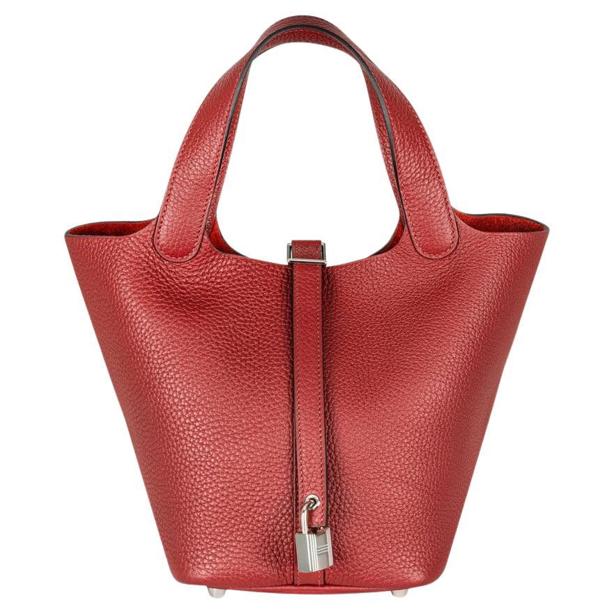 Hermès Picotin Lock 18 Rouge Grenat Taurillon Clemence PHW