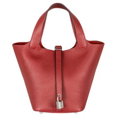 Hermès Picotin Lock 18 Rouge Grenat Taurillon Clemence PHW