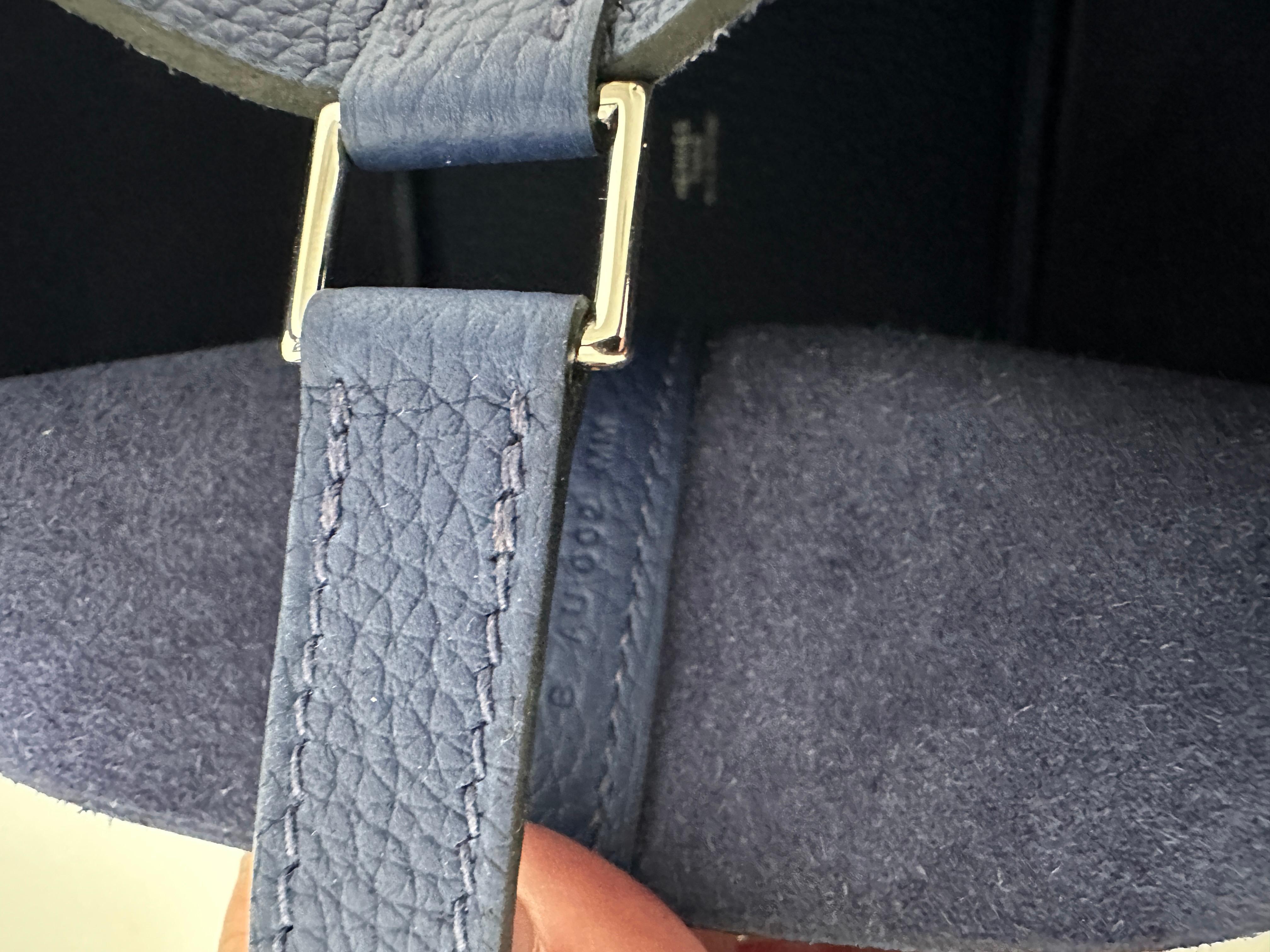 Hermes Picotin Lock 18cm Blue Saphire Palladium Hardware Handbag For Sale 1