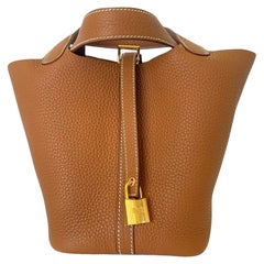 Hermes Picotin Lock 18cm Gold With Gold Hardware Z