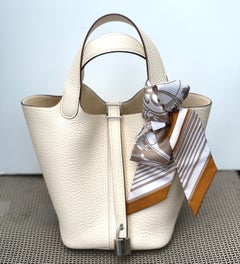 Hermes Picotin Lock 18cm Nata Palladium Hardware Z