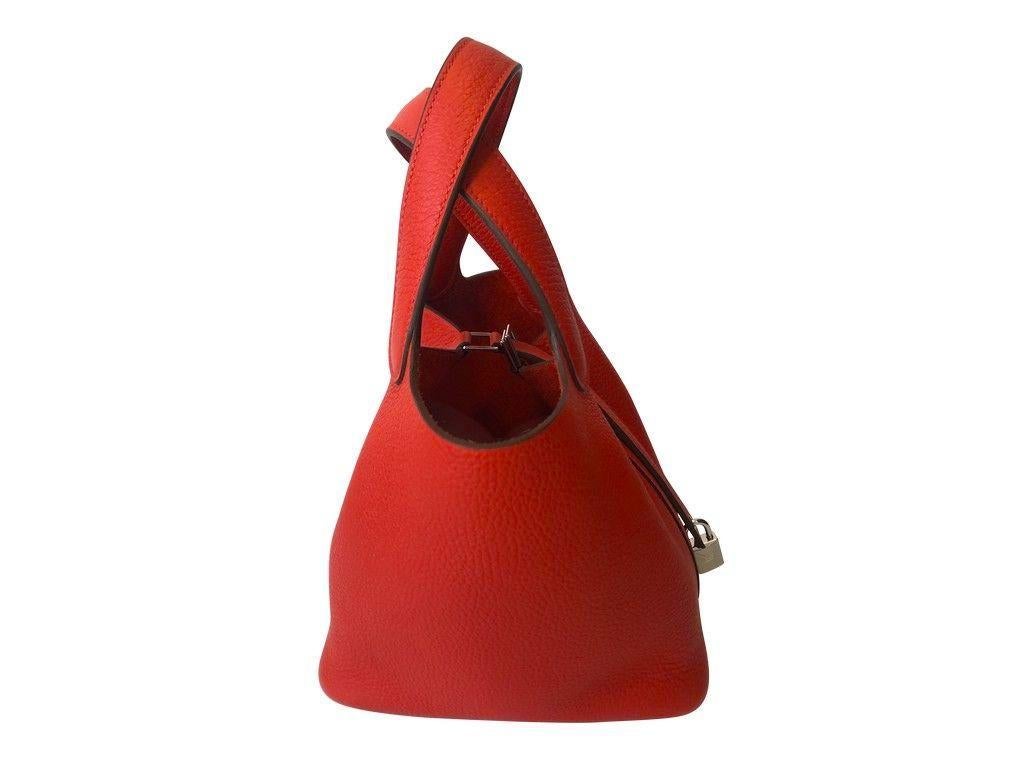Absolutely gorgeous Hermes Picotin Lock 18cm in Rouge Tomate for sale. Made from Clemence Leather and Brand New, yr 2020.

BRAND	
Hermes

ACCESSORIES	
Box, Care Card, Dust bag, Keys, Lock, Original receipt

COLOUR	
Rouge