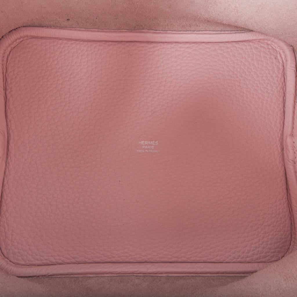 Hermes Picotin Lock 22 Bag MM Rose Sakura Pink Palladium Hardware 1