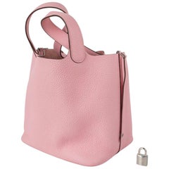 Hermes Picotin Lock 22 Tasche MM Rose Sakura Pink Palladium Hardware