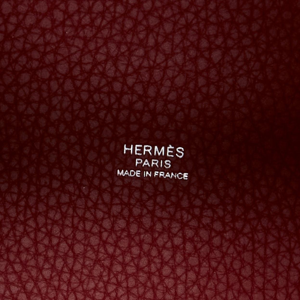 HERMES Picotin Lock 22 red clemance palladium hardware tote bag For Sale 5