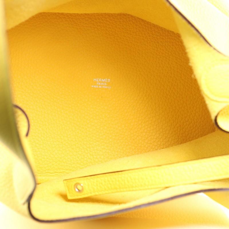 Yellow Hermes Picotin Lock Bag Clemence MM