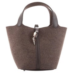 Hermes Picotin Lock Bag Felt with Leather MM
