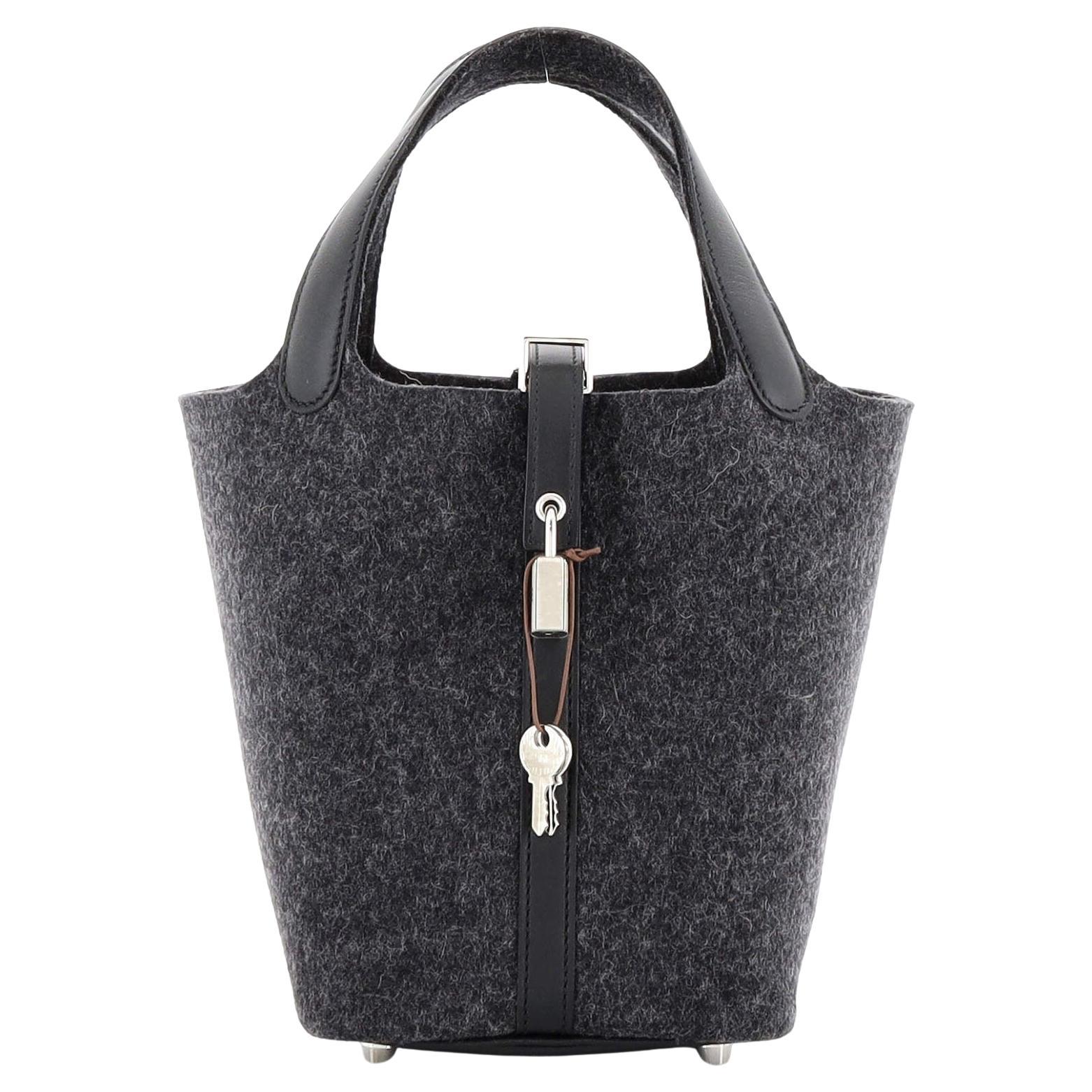 Hermes Picotin Lock Bag Feutre Wool and Swift PM