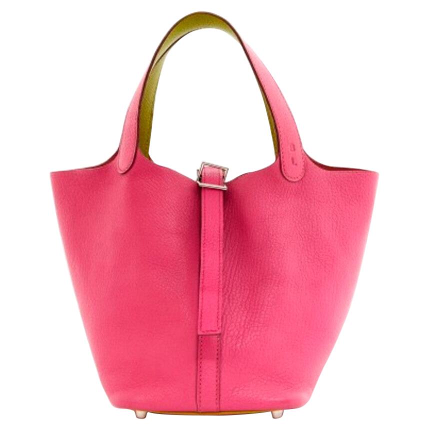 Hermès, Picotin Lock in pink leather
