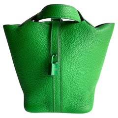 Hermes Picotin Lock Monochrome 18 bag  SO GREEN Bamboo