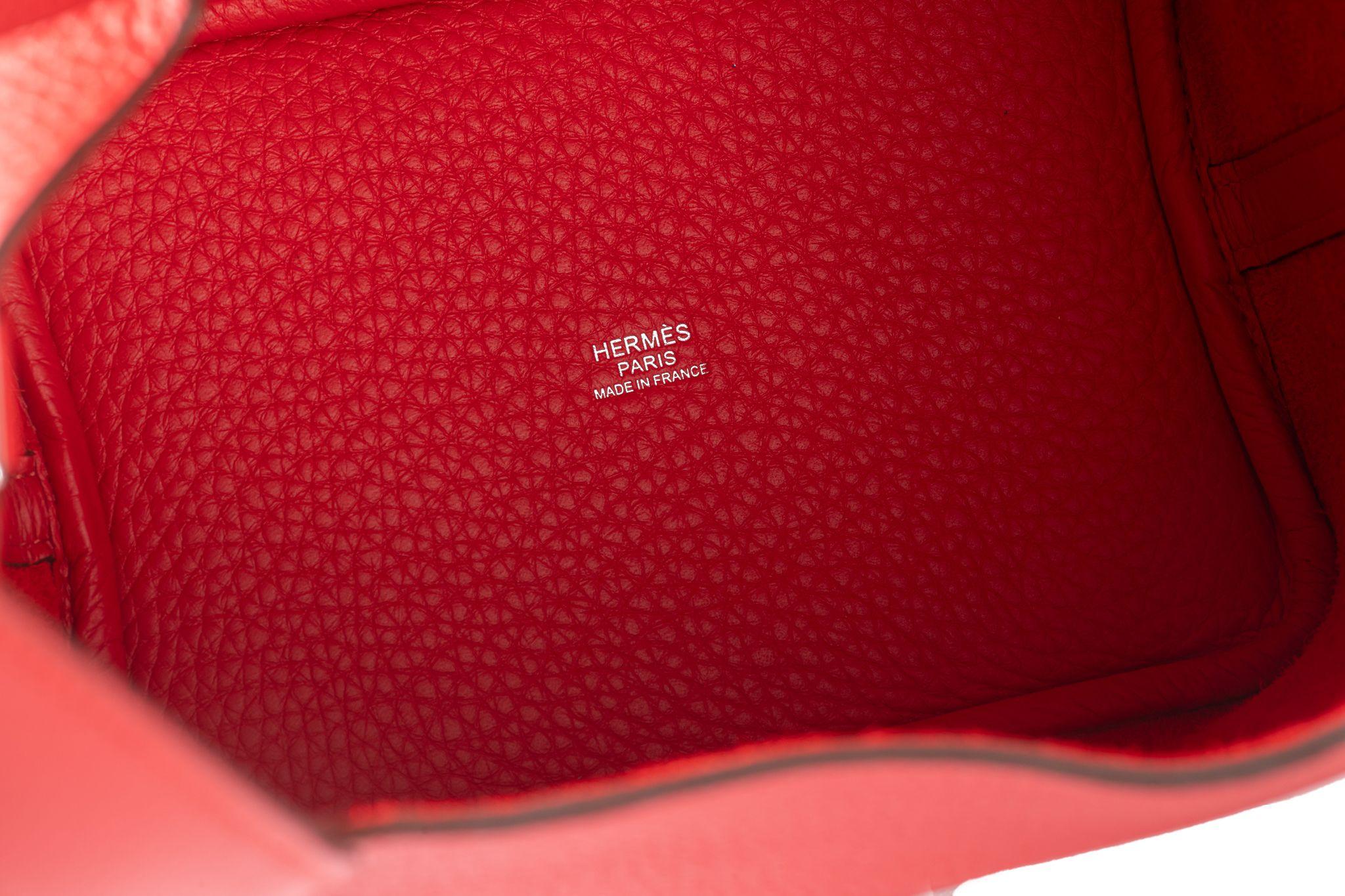 Hermès Picotin Lock Tote Rouge Radieux Nuovo in Scatola in vendita 7