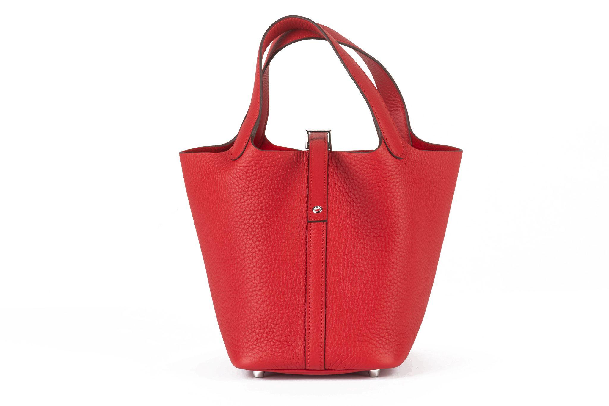 Hermès Picotin Lock Tote Rouge Radieux Nuovo in Scatola in vendita 1