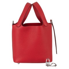 Hermès Picotin Lock Tote Rouge Radieux Nuovo in Scatola
