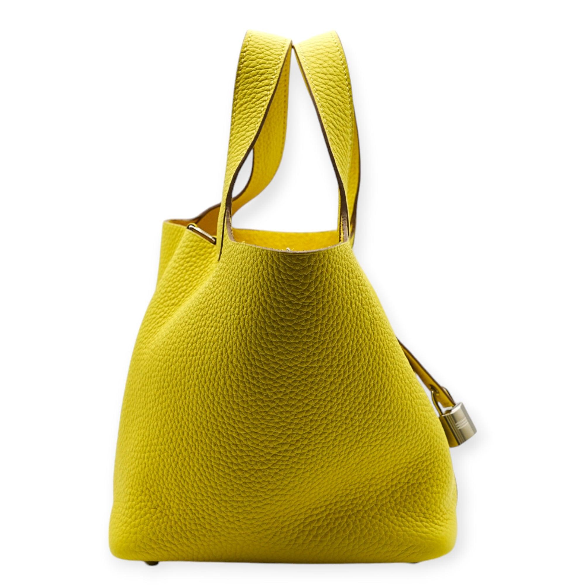 Jaune Sac à main Hermès Picotin Lock18 - années 20 en vente