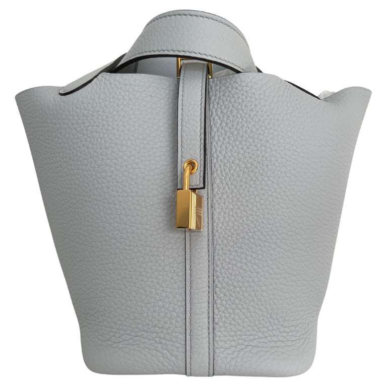 Hermes Picotin Lock Mini Bag Togo Leather Gold Hardware In Black
