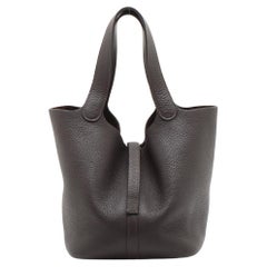 Hermès Picotin MM Taurillon Clemence Ebene