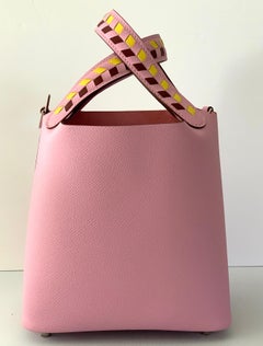 Hermès Picotin PM 18 Sylvestre Pink Tressage Mauve Epsom Tote Bag