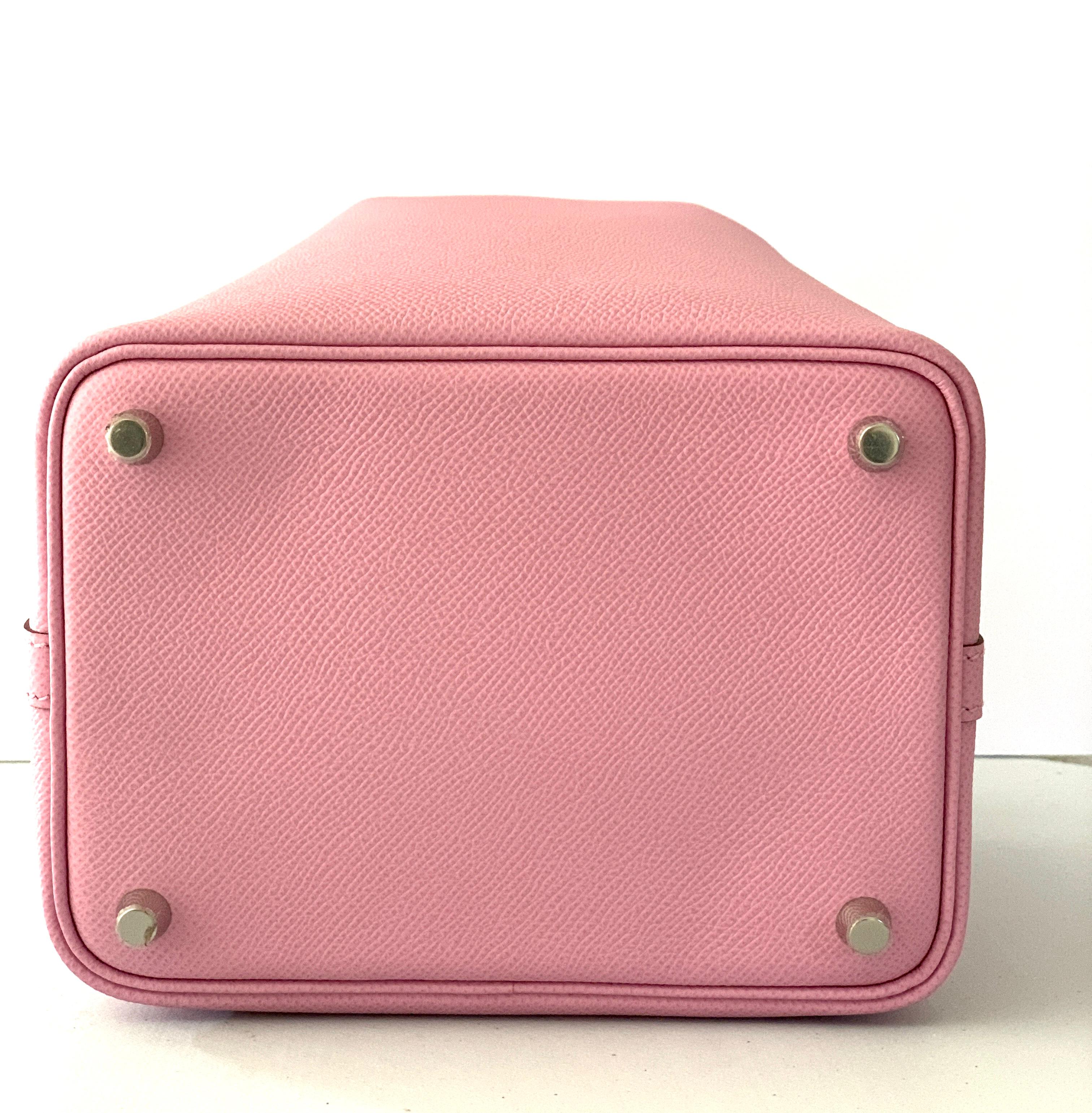 Hermès Picotin PM 18 Sylvestre Rosa Tressage Mauve Epsom Tote Bag (Violett)