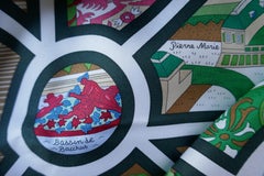 HERMÈS Pierre Marie design “Flânerie à Versailles” 100% Silk Scarf, Gardens
