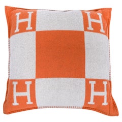 Hermes Pillow Avalon Orange / Ecru Large Model New